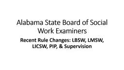 Alabama State Board of Social Work Examiners