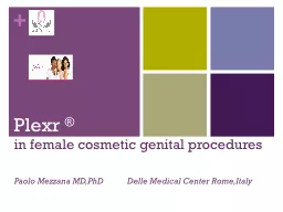 Plexr   ® in female cosmetic genital