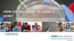Chapter  2A How do you begin to clone a gene?