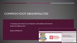 Common Foot Abnormalities