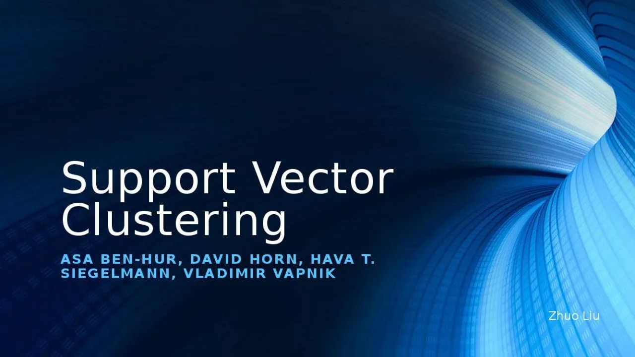 PPT-Support Vector Clustering