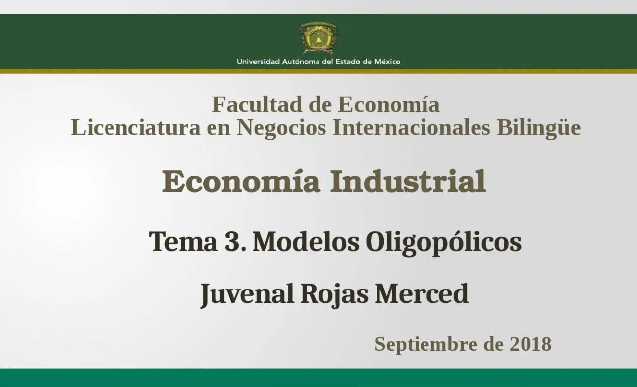 PPT-Economía Industrial Septiembre de 2018