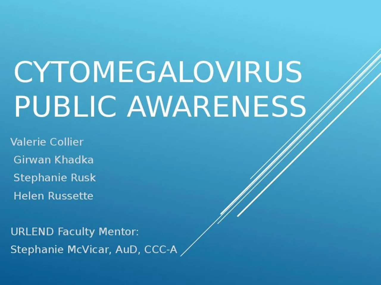 PPT-Cytomegalovirus Public Awareness