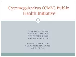 Cytomegalovirus Public Awareness