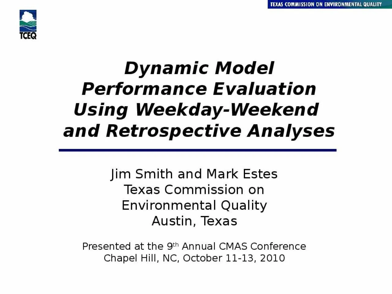 PPT-Dynamic Model Performance Evaluation