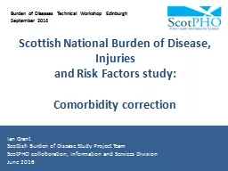 Scottish National Burden of Disease, Injuries