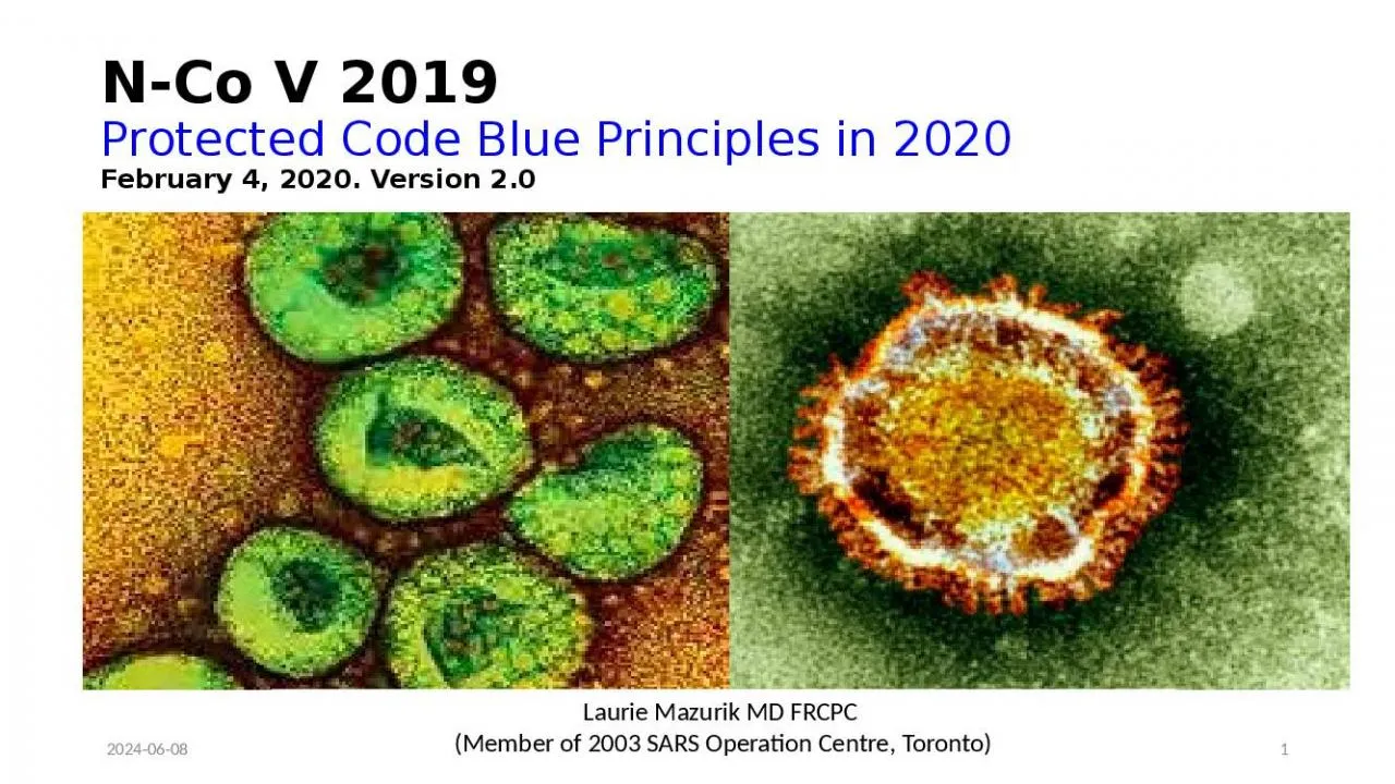 PPT-N-Co V 2019 Protected Code Blue Principles in 2020