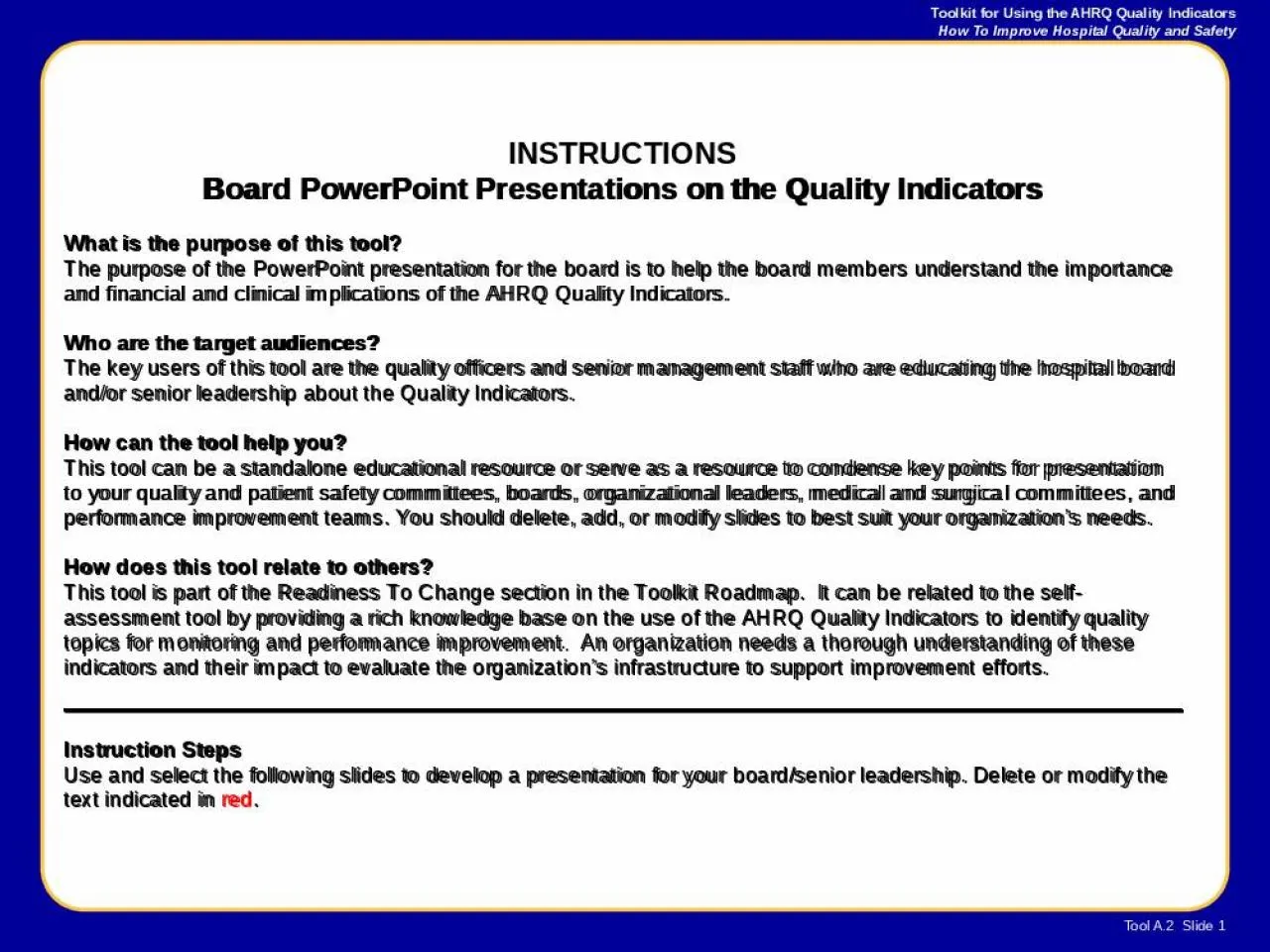 PPT-Date The Agency for Healthcare Research and Quality (AHRQ)