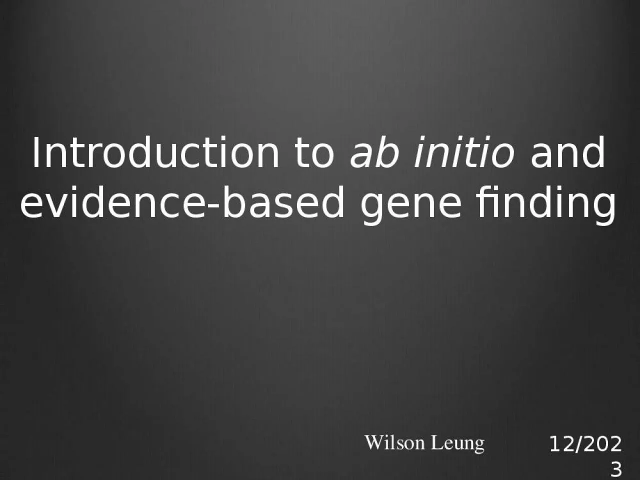 PPT-Introduction to ab initio