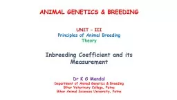 ANIMAL GENETICS & BREEDING