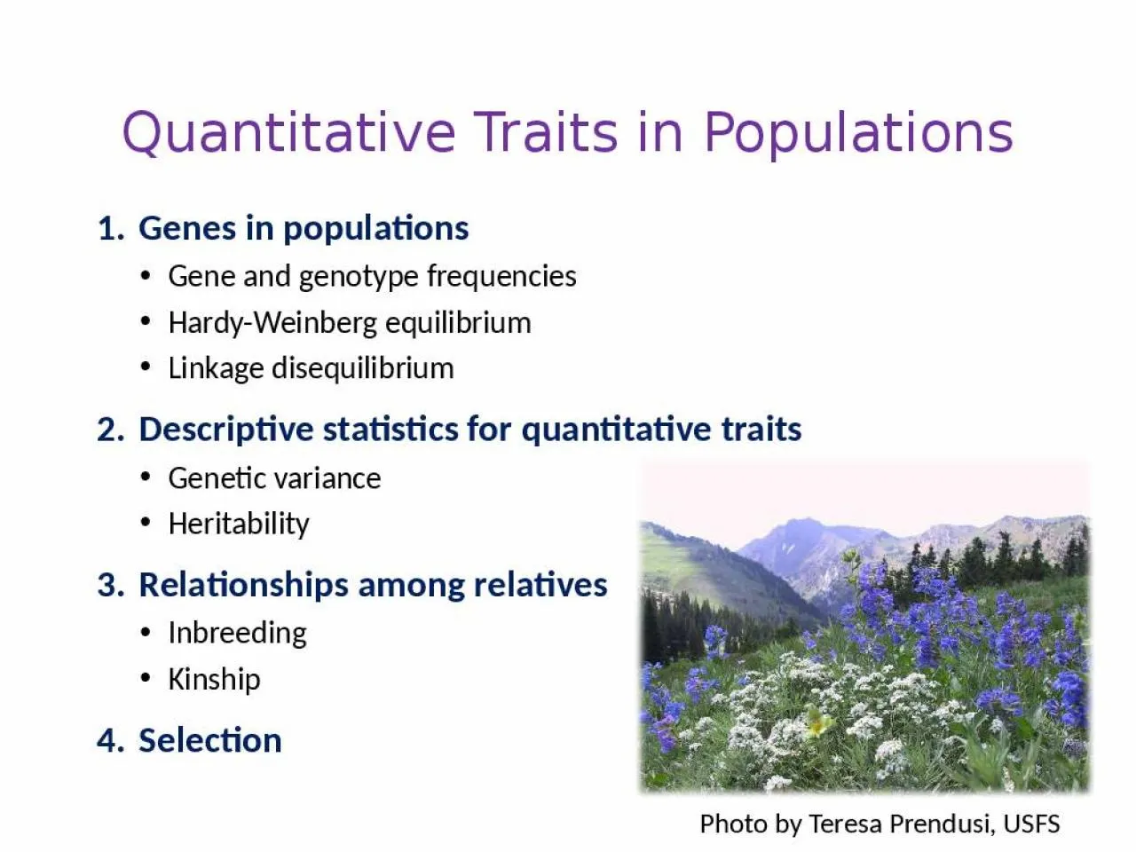 PPT-Quantitative Traits in Populations