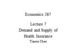 Economics 387 Lecture  7
