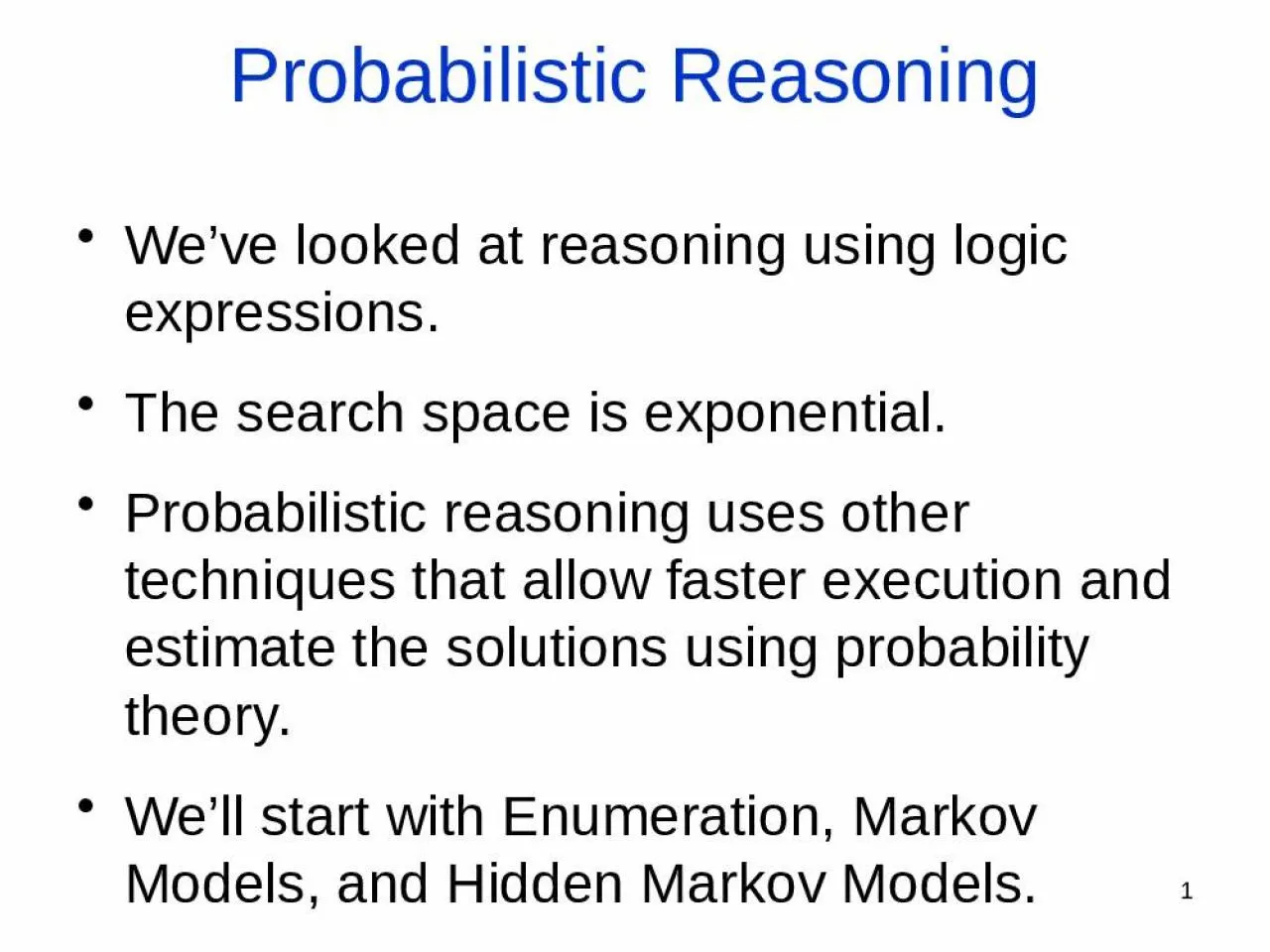 PPT-1 Probabilistic Reasoning