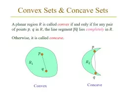 Convex Sets & Concave Sets