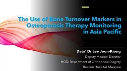 The Use of Bone Turnover Markers in Osteoporosis Therapy Monitoring