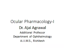 Ocular Pharmacology-I Dr.