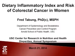 Dietary Inflammatory Index and Risk of Colorectal Cancer in Women