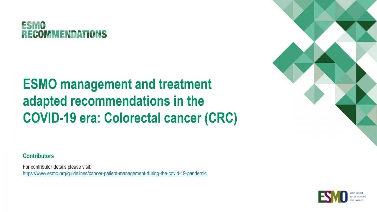 PPT-ESMO-Recommendations-Covid-19-Colorectal-Cancer-Slide-Set