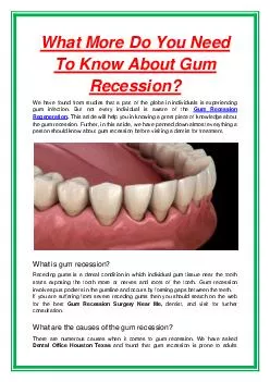 What More Do You Need To Know About Gum Recession?