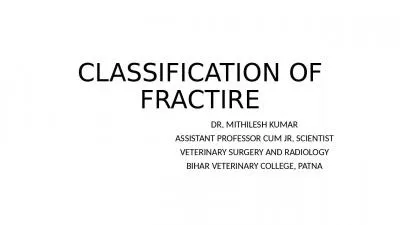 CLASSIFICATION OF FRACTIRE