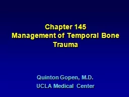Chapter 145 Management of Temporal Bone Trauma
