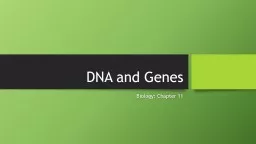 DNA and Genes Biology: Chapter 11