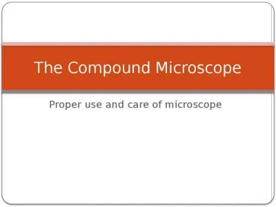 Proper use and care of microscope