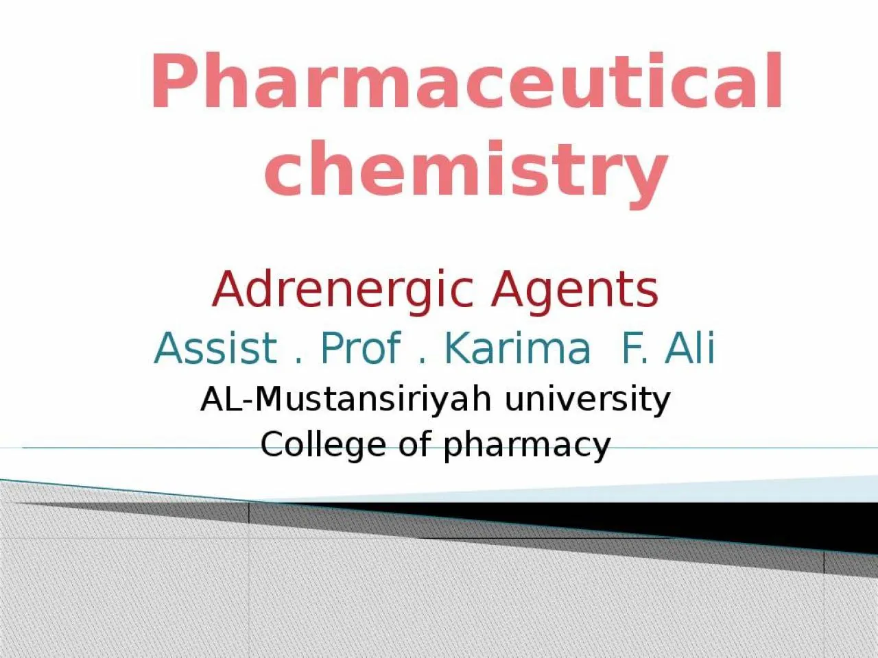 PPT-Pharmaceutical chemistry