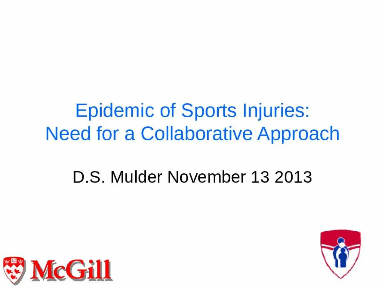 PPT-Epidemic of Sports Injuries: