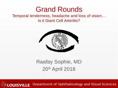 Raafay Sophie, MD 20 th  April 2018