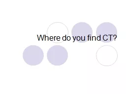 PPT-Where do you find CT? What are the fibers in CT?