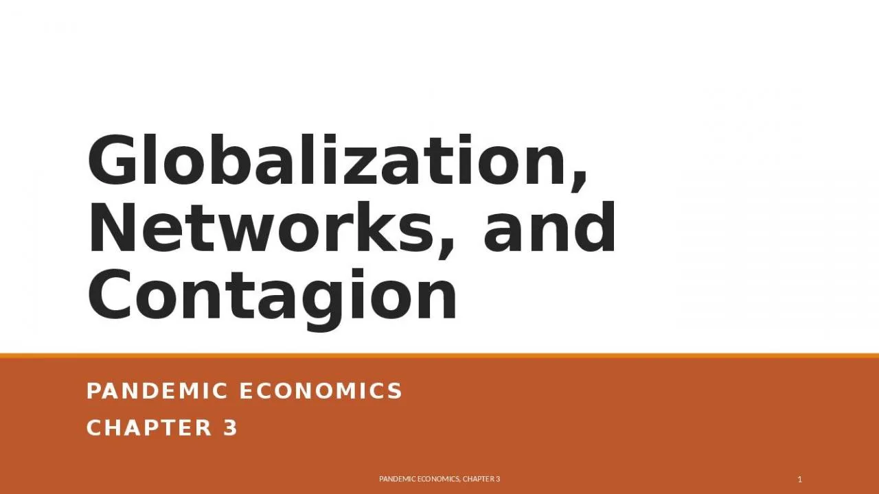 PPT-Globalization, Networks, and Contagion