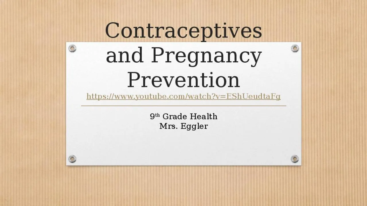 PPT-Contraceptives and Pregnancy