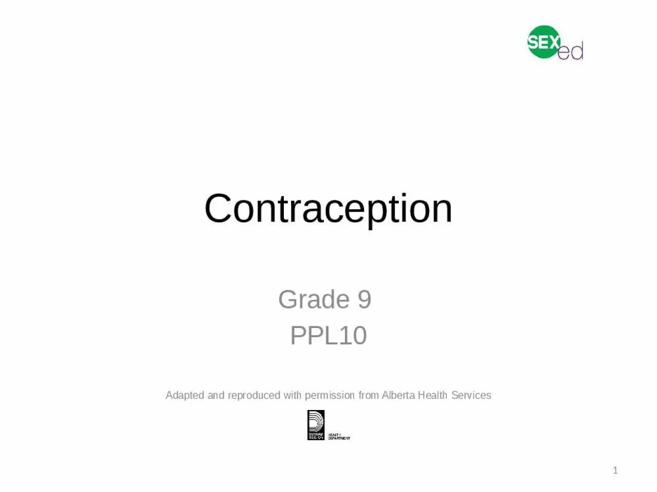 PPT-Contraception Grade 9 PPL10