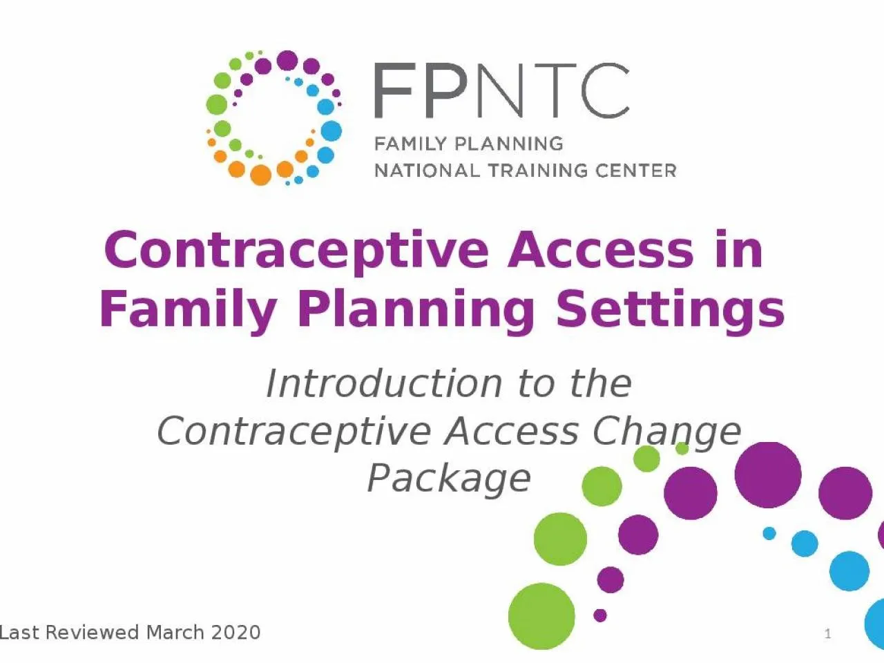 PPT-Contraceptive Access in