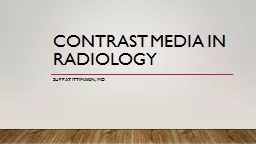 Contrast media in radiology