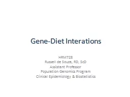 Gene-Diet  Interations HRM728