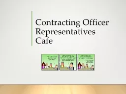 Contracting Officer Representatives Cafe