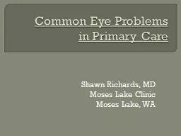 Common Eye Problems in Primary Care