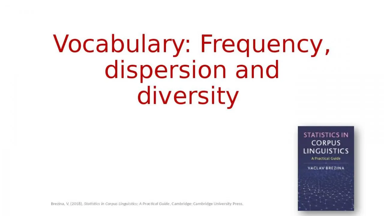 PPT-Vocabulary: Frequency, dispersion and diversity