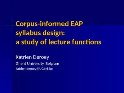 Corpus-informed EAP syllabus design: