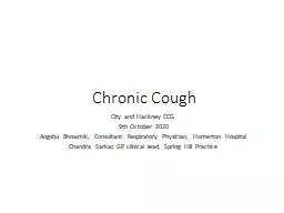 Chronic Cough City and Hackney CCG 