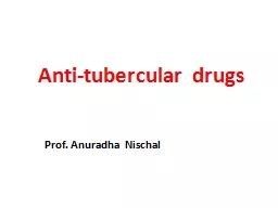 Anti-tubercular drugs Prof.