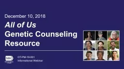 All of Us  Genetic Counseling Resource