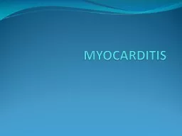 MYOCARDITIS INTRODUCTION