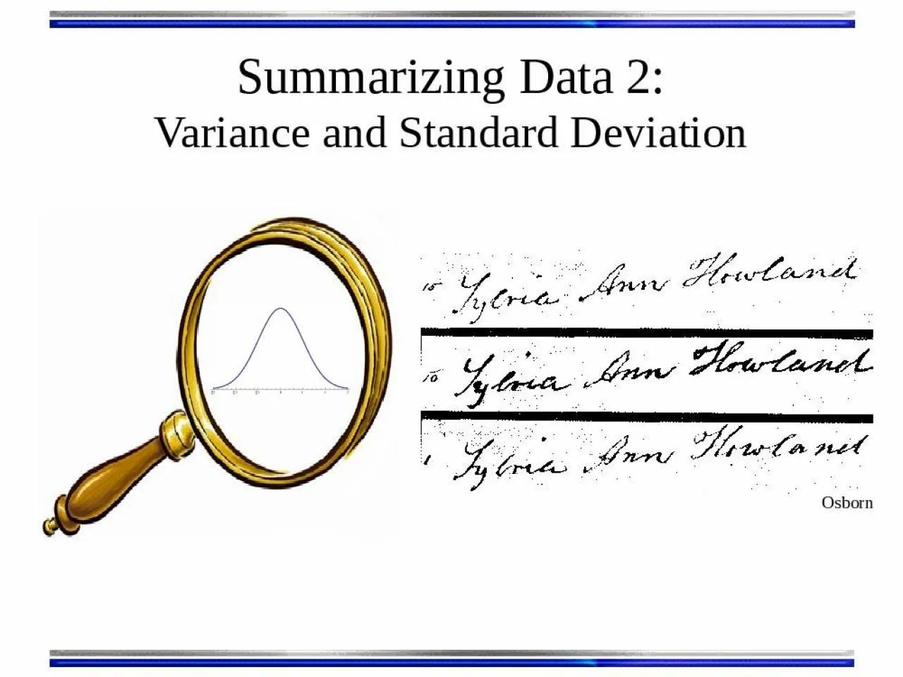 PPT-Osborn Summarizing Data