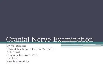 Cranial Nerve Examination