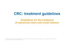 CRC: treatment guidelines