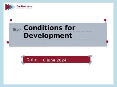 Conditions for Development