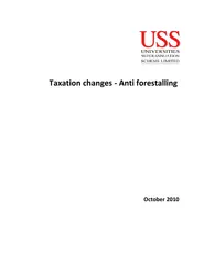Taxation changes anti forestalling